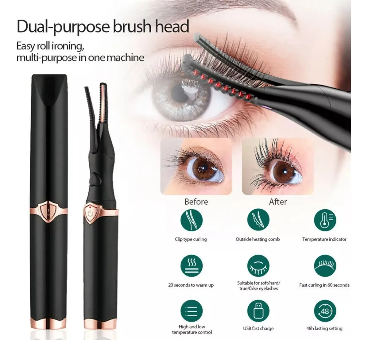 Rizador de Pestañas Eléctrico Premium HOY FIN BLACK FRIDAY