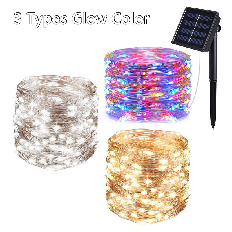 PACK NAVIDAD x2 Luces solares 20 metros cada una