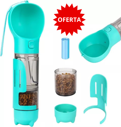 Botella De Agua Para Mascota 4 en 1